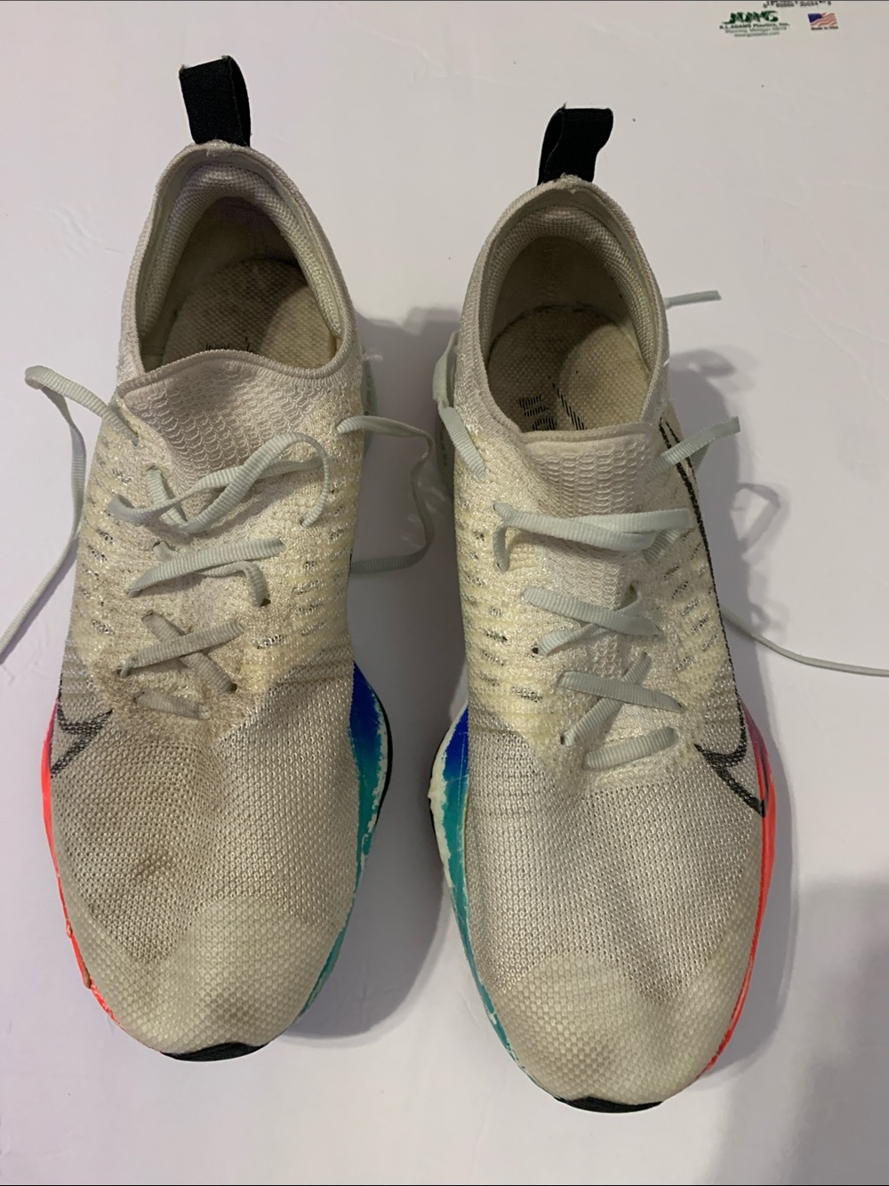 Nike running Knit Women's Running Sneakers with Multicolor Sole worn clean - Picture 5 of 6